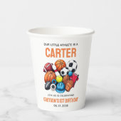 Gobelets En Papier Boys Modernes Balles de sport Toutes les étoiles 1 (Verso)