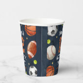 Gobelets En Papier Boys Sports Marine Anniversaire (Droite)