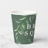 Gobelets En Papier Branche de botanique feuillue Eucalyptus Moderne (Recto)