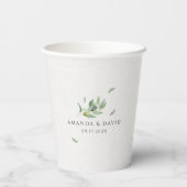 Gobelets En Papier Branche de feuilles d'olive de Toscane (Verso)