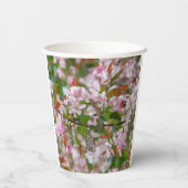 Gobelets En Papier Branche délicate avec fleurs pommier (Verso)