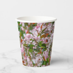 Gobelets En Papier Branche délicate avec fleurs pommier