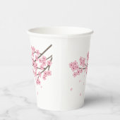 Gobelets En Papier Branche japonaise de fleurs de cerisier Sakura (Droite)