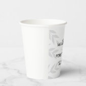 Gobelets En Papier Branche Moderne Grise Noir Blanc (Droite)