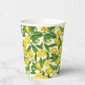 Gobelets En Papier Branches de citron vert et jaune (Droite)