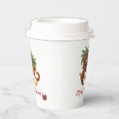 Gobelets En Papier Branches de semis en bois vert et rouge (Droite)