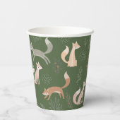 Gobelets En Papier Branches et Feuilles d'hiver Fox sans joint (Verso)
