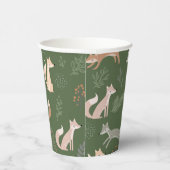 Gobelets En Papier Branches et Feuilles d'hiver Fox sans joint (Droite)