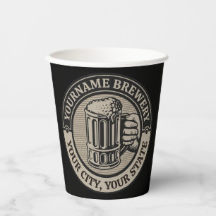 Gobelets En Papier Brasserie Nom personnalisé Brasserie Big Mug