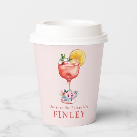 Gobelets En Papier Bravo à l'avenir Mme Light Pink (Verso)