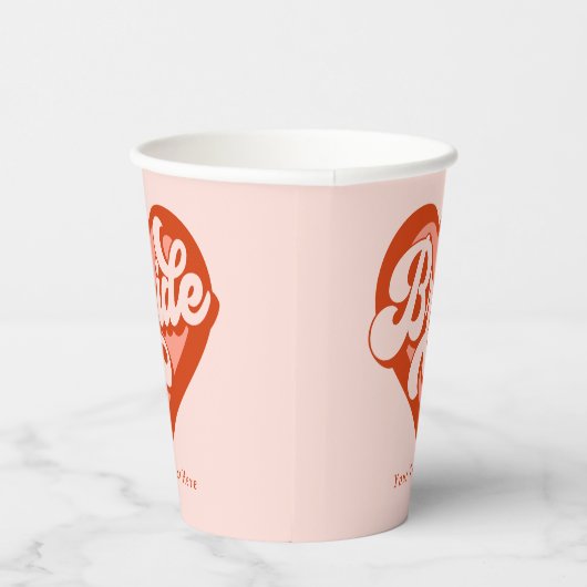 Gobelets En Papier Bride Babe Custom Name tasse papier (Droite)