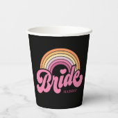 Gobelets En Papier Bride Babe Custom Name tasse papier (Verso)