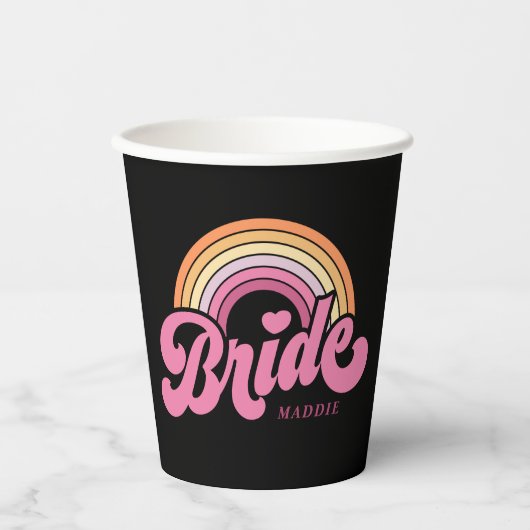Gobelets En Papier Bride Babe Custom Name tasse papier (Recto)