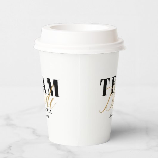 Gobelets En Papier BRIDE D'ÉQUIPE À Deux TONS (Droite)