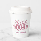 Gobelets En Papier Bride Squad Bright Pink (Verso)