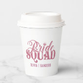 Gobelets En Papier Bride Squad Bright Pink (Recto)