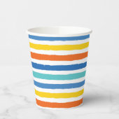 Gobelets En Papier Bright Beach Striped Motif (Gauche)