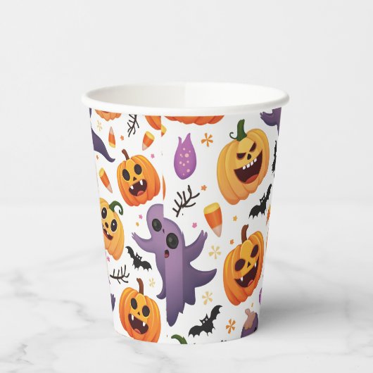 Gobelets En Papier Bright Halloween Tasses en papier - Festive tasses (Gauche)