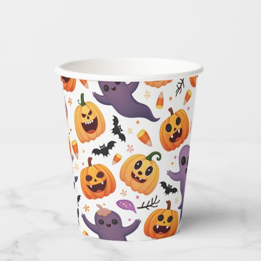 Gobelets En Papier Bright Halloween Tasses en papier - Festive tasses (Recto)