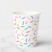 Gobelets En Papier Bright Rainbow Sprinkts Papier Coupes de Partie (Verso)