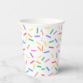 Gobelets En Papier Bright Rainbow Sprinkts Papier Coupes de Partie (Droite)