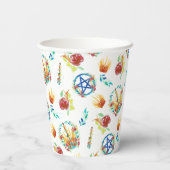 Gobelets En Papier Bright Summer Beltane Maypole & Pentacles Sabbat (Verso)