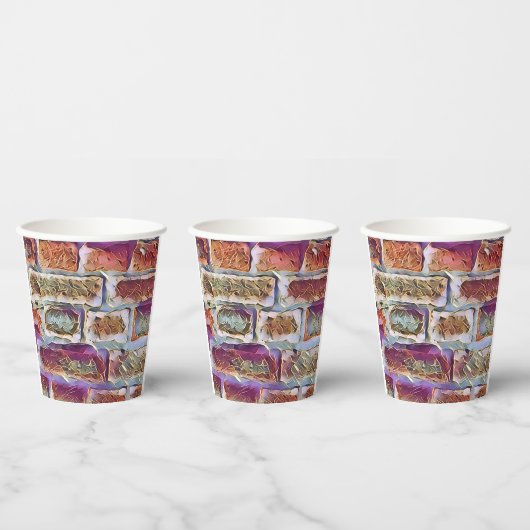 GOBELETS EN PAPIER BRIQUES (Multi)