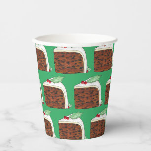 Gobelets En Papier British Christmas Cake Slice Festive Gastronomie d