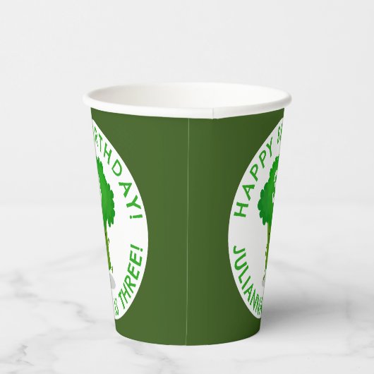 Gobelets En Papier Brocoli dansante mignonne anniversaire personnalis (Droite)