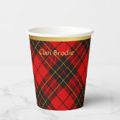 Gobelets En Papier Brodie Noël personnalisé Tartan (Verso)