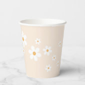 Gobelets en papier bronzés Groovy Retro Daisy (Verso)