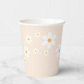 Gobelets en papier bronzés Groovy Retro Daisy (Gauche)