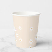 Gobelets en papier bronzés Groovy Retro Daisy (Droite)