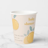 Gobelets En Papier Brosse Citrus Citrus Fruit Baby shower gras (Recto)