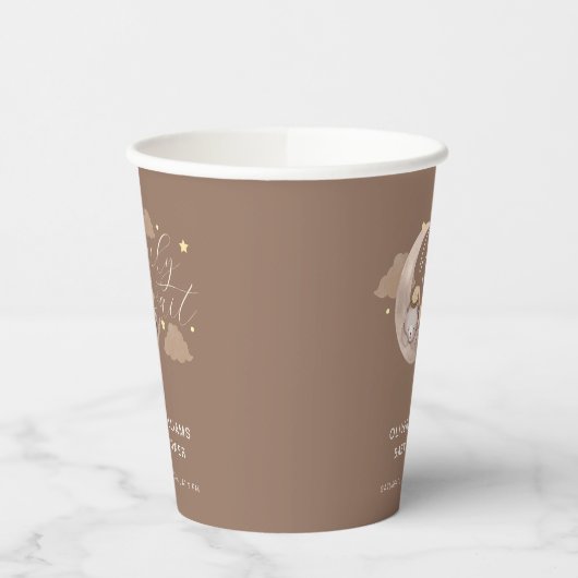 Gobelets En Papier Brown Bearly Wait Moon Star Sleepy Bear (Gauche)