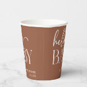 Gobelets En Papier Brown Boho Bohemian Hello Baby shower bébé (Droite)