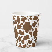 Gobelets En Papier Brown Cow Spots Faux Cowhide Motif (Verso)