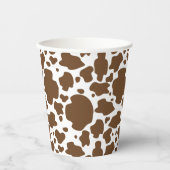 Gobelets En Papier Brown Cow Spots Faux Cowhide Motif (Recto)
