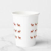 Gobelets En Papier Brown Deer Walking Festive Motif (Droite)