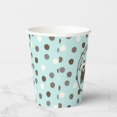 Gobelets En Papier Brown Ferret Mint Green Polka Dot Party (Droite)