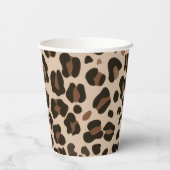 Gobelets En Papier Brown Leopard Pattern Jungle Animal Safari (Verso)