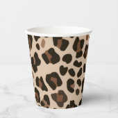 Gobelets En Papier Brown Leopard Pattern Jungle Animal Safari (Recto)