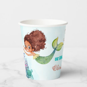 Gobelets En Papier Brown Sirène Deux Filles de la Mer 2e anniversaire