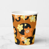 Gobelets En Papier Brown tasse à café à motif floral (Droite)