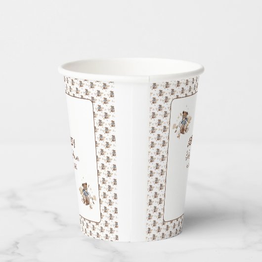 Gobelets En Papier Brown Teddy Bear C'est un garçon ! Serviettes de d (Droite)