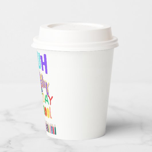 Gobelets En Papier Bruh, c'est mon 100e jour d'école (Gauche)