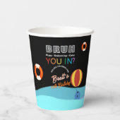 Gobelets En Papier Bruh Pool Party Anniversaire (Verso)