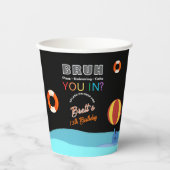 Gobelets En Papier Bruh Pool Party Anniversaire (Recto)
