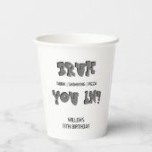 Gobelets En Papier BRUH, tu es là ? Piscine Fête Garçon Anniversaire (Verso)