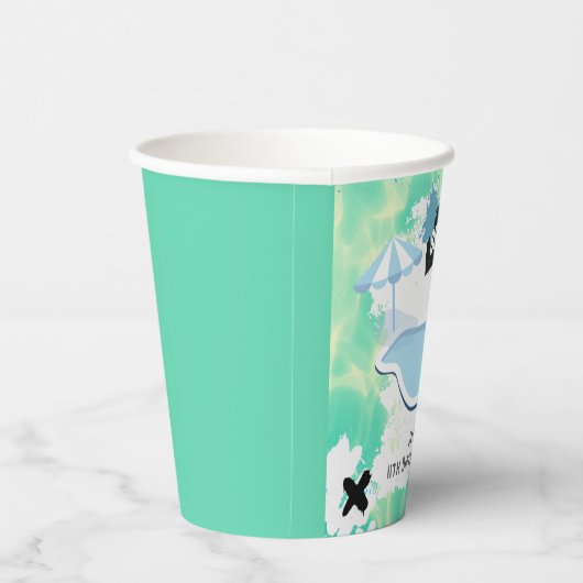 Gobelets En Papier Bruh You En Été Pool Fête Ado Garçon Anniversaire (Droite)